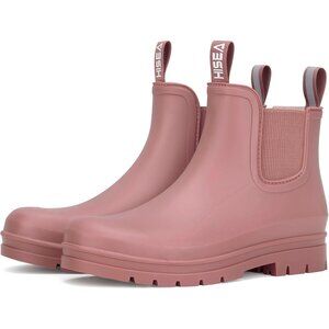 Women's Short Rain Boots Waterproof Garden Shoes Rubber Chelsea Boots